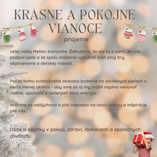 Prajeme vám krásne prežitie Vianoc🎄 #melianeshop
